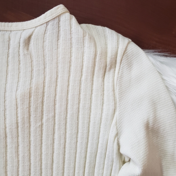 Aventura Soft Cotton Thermal Waffle Cream Top - M - Picture 8 of 8